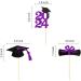 Class of 2023 Purple Glitter Graduation Cupcake Topper Food/Appetizer Picks for Graduation Party(24pcs) - Buy Online on GoSupps.com