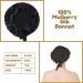 Satin Silk Bonnet - 100% Mulberry 19 Momme Sleep Cap with Ribbons - Beige - Buy Online on GoSupps.com
