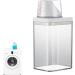 HOUSN Airtight detergent dispenser with measuring cup 2 pieces liquid and powder detergent dispenser container for washing powder fabric softener donor transparent washing powder storage box Clear - Buy Online on GoSupps.com