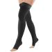 Compression Stockings for Women Medical Varicose Vein Socks Men 23-32 mmHg Support Leg Compression Sleeve Thigh High Length Hose Open Toe Tights Relieve Fatigue (Black Small Class II)