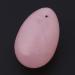 Rosenquarz Yoni Ei Massage Stone - Natural Crystal for Cone Exercises & Post-Birth Relaxation | Exquisite Craftsmanship with Pre-Drilled Hole - Buy Online on GoSupps.com