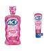 ACT Kids Anticavity Fluoride Rinse for Bad Breath Treatment Bubble Gum Blowout 16.9 fl. oz. & Kids Anticavity Fluoride Toothpaste 4.6 oz. Bubble Gum Blowout