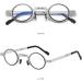 Zukky Foldable Reading Glasses for Men & Women - Blue Light Blocking Portable Keychain Round Frame 3.5x Magnification Silver - Perfect Pocket Reader - Buy Online on GoSupps.com