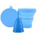 Luckystar4you reusable menstrual cup for women and girls foldable foldable silicone sterilization shell edition and supporting alternative folding blue
