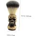 Premium Skull Beard Brush & Wooden Shaving Brush | Men's Synthetic Shaving Brush for Smooth Shaves | 10.5x4cm with Grip Stand - Buy Online on GoSupps.com