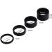 Dioche 4Pcs Aluminum Alloy Bike Headset Spacer Set - 5mm/10mm/15mm/20mm Black - Buy Online on GoSupps.com