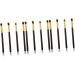 Hemoton 12 Pcs Eye Make-up Brush Kit Eyeshadow Professional Cream Eyeshadow Glitter Makeup Brushes Eyeliner mediumx3pcs Black+goldx3pcs - Buy Online on GoSupps.com
