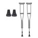 LINYUES All-Terrain Medical Underarm Crutches for Walking 2 Units Stainless Steel Adjustable Adult Axillary Crutches with Spring Shock Absorption for Women Men Adult size 135-155cm