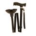 Folding Walking Stick Ultralight Travel Outdoor Trekking Walking Stick Backpack Portable Alpenstock Crutches Black Singlefoot
