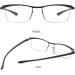 Zukky Anti-Blue Light Glasses for Men & Women Stylish Rectangular Semicircular Design for Computers & Reading Black Size 3.5x - Buy Online on GoSupps.com