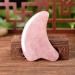 Rose Quartz Gua Sha Facial Tool | Sculpt & Shape Your Face | Reduce Puffiness & Tension Relief - International Shipping Available - Buy Online on GoSupps.com