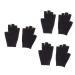 Ipetboom 3 Pairs Black Gloves Moisturizing Gloves Spa Glove Hydrating Glove Mositurizing Glove Whitening Glove Gel Gloves Fingerless Apparel