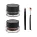 NOLITOY 2pcs Eyeliner Pencil Black Matte Eyeliner Eyeshadow Cream Eye Shadow Glitter Powder Water Proof 1 count (Pack of 1) As Shown
