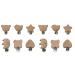 Toyvian 12 pcs Pacifier Clips Wooden Pacifier Clip Baby Teeth Comfor Tools Baby Pacifier Clips Cute Star Heart