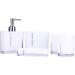 Syrisora 5 Piece Acrylic Bathroom Accessories Set Stylish Bath Mug Toothbrush Holder & Soap Dish International Shipping Available - Buy Online on GoSupps.com