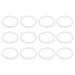sourcing map Silicone Seals for Mason Jar 12pcs - Rubber Gasket for Glass Jars Standard Mouth Leak Proof Fits Canning Lids (White) 70mm