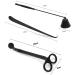 Qeeheng 4-in-1 Candle Accessories Set | Candle Cutter Wick Trimmer & Extinguisher | Premium Stainless Steel Tool Set (Black) - Perfect for International Shipping - Buy Online on GoSupps.com