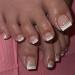 French Tips Press on Toenails Nude Fake Toe Nails Short Square Acrylic Toe Nails Full Cover White Toe Nail Tips False Toenails Summer Glue on Toenails for Women 24Pcs