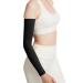 Arm Compression Sleeve for Men Women(Single) 20-30 mmhg Full Arm Support Graduated Compression Arm Brace for Pain Relief Swelling Edema Post Surgery Recovery (Black 1 Large) Black Large