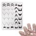 Ustnir French Stamping stencil stamp plate with smileline for plastic template set nail art stamping stamp template stencils for nails stamper scraper manicure for nails