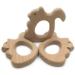 Wendysun 2pcs Cartoon Squirrel Shape Teether - Natural Beech Teething Toy for Babies - Buy Online on GoSupps.com