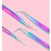 Premium Eyelash Tweezers Set - 4pcs False Eyelash Extension Clip Pliers & Eyebrow Tweezers for Professional Makeup Tools - Buy Online on GoSupps.com