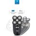 5-in-1 Bald Head Shaver & Grooming Kit - Cordless 5D Rechargeable Wet/Dry Shaver for Precise Facial & Neck Grooming - International Shipping Available - Buy Online on GoSupps.com