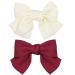 Olakin hair loops clip 2 pieces loop hair clips hair loops with a clip closure terminal clamp hair clips for girls (red white) red white
