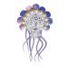 FOMIYES Fake Jellyfish Hair Clip Floral Pearl Hair Clip Pearl Snap Clips Pearl Hair Barrettes Hair Barrettes for Girls Jellyfish Hairpin Purple Vacation Hair Tie Holder Beach Faux Pearls