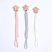 3-Piece Pacifier Chain Set - Unisex Baby Clips with Cotton Tape & Stainless Steel Clamps - Ideal for Teething & Comfort - Buy Online on GoSupps.com
