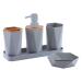 Electroplated Toothbrush Cup Eco-Friendly Hexagonal Bathroom Set Holder Minimalist Bathroom Accessories Set Gray AA Gray