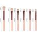 Meecaa 8 in 1 Retractable Blending Makeup Brush Set Concealer Brush Oblique Eyebrow Brush Loose Powder Brush Beauty Sponge Multifunctional Cosmetic Makeup Brushes Portable Facial Powder Eyeshadow Brushes for Travel (Pink) - Buy Online on GoSupps.com