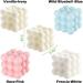 2PCS Vanilla Scented Bubble Cube Candles - Soy Wax, Aesthetic Design for Home Office Decor - Danish Pastel Trendy Room Accents - Buy Online on GoSupps.com