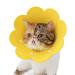 Tecatty Pets Calant crauses anti-delicious neck collar cat adjustable from 14-35 cm lightweight protective collar elizabethan collar for cats (s yellow) s yellow