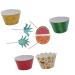 PRETYZOOM 24pcs Hawaii Fruit Toppper Top Hat Hawaii Toppper Fringe Child Cake