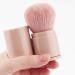Retractable Kabuki Foundation Brush Set - Black + Pink 2Pcs | For Mineral Powder, Contouring, Cream | Travel Face Blush Brush - Buy Online on GoSupps.com