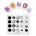 Nagel the flower pattern watercolor-pattern-plated-print-picture-top-ply-stamped-nail-art decoration DIY print manicure draft fl036 stamps