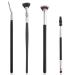 4PCS Mascara Fan Brush 2024 New Folding Angle Scalloped Lash Brush Set Eyebrow Brush Separator Mascara Brush for Lashes Eyelash Comb Eye Makeup Brush Tool