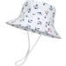 XYIYI Kids Bucket Hat Adjustable Sun Hats Breathable Beach Hat for Boys Girls 2-4 Years Anchor White