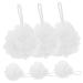 Angoily 6pcs Travel Bath Ball Shower Supply Bath Sponges for Shower Bath Pouf Exfoliating Loofah Compact Bathing Bath Loofah Sponge Shower Scrubbers Shower Puff Ball White Body Powder Puff