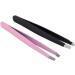 Tweezers For Women Eyebrow Tweezers 1 Pc Black/Pink Eyebrow Tweezer Hair Beauty Slanted Puller Stainless Steel Clips Makeup Tool - Buy Online on GoSupps.com