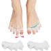 Gu Cheng Toe Stretchers Toe Separators Toe Straightener Bunion Corrector Silicone Toe Spacers Hammer Toes Claw Toes Overlapping Toes Crooked Toes Reduces Foot Pain Yoga Health Massage (White)