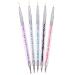 5 pieces nail brush set nail design brush nail art dotting tools dual-ended professional acrylic nail art pen for DIY nail art design