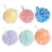 6pcs Bath Loofahs Shower Sponge 6 Colors Loofah Bath Puff Body for Women Men Bath Sponge Body Lace Crinkle Net