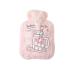 Heat bottle with cover neck heat bottle 500ml hot water bottles hot water bottle cozy pattern children hot water bottle hot water bottles for cold winter days (pink)