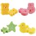 4Pcs Baby Bath Sponge Set - Soft Animal Shapes for Infants | Fast Drying Kids Bath Tub Sponge | Fun Shower Sponge for Babies - Buy Online on GoSupps.com