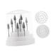 IWOWHERO 1pc 48 Nail Drill Bits Holder Nail Bit Nail Drill Bit Holder Nail Drill Bits Stand Display Nail Grinding Head Nails Drill Bits Nail Drill Bit Organizer Container Multicolor White Size 1 White