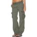 JIEMUXIU High Waisted Cargo Pants for Women | Wide Leg Yoga Leggings with Pockets | Plus Size Y2K Drawstring Straight Leg Pants - Buy Online on GoSupps.com