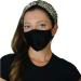Mulberry Silk Face Mask by 22Silk Reusable & Adjustable Face Mask 3D Chin Design for Flattering & Comfortable fit 6A Silk (Black)