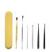 7-in-1 Ear Pick Set  Ear Wax Removal Kit  Professional Ear Cleansing Tool Set  Reusable Ear Pick Earwax Removal Kit with a Storage Box Yellow